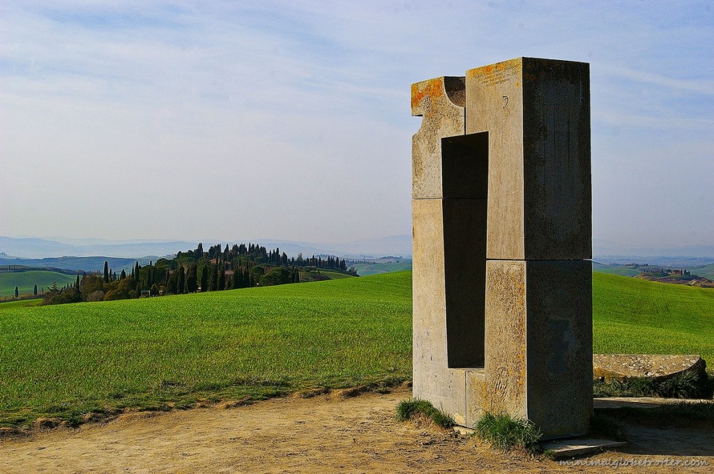 site transitorie sulla strada di Leonina nelle crete senesi