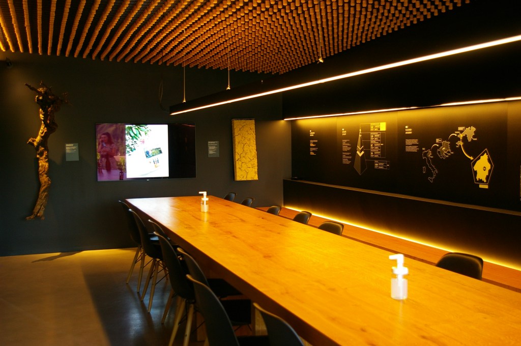 La sala degustazioni dell'Azienda PdC