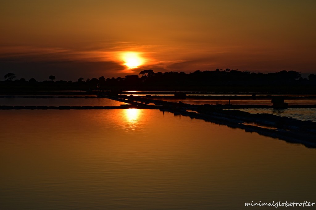 Tramonto sulle saline di Marsala
